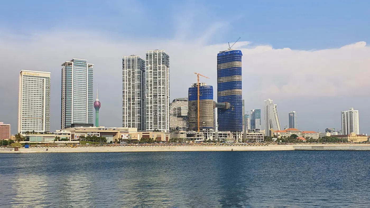 Colombo skyline across the water